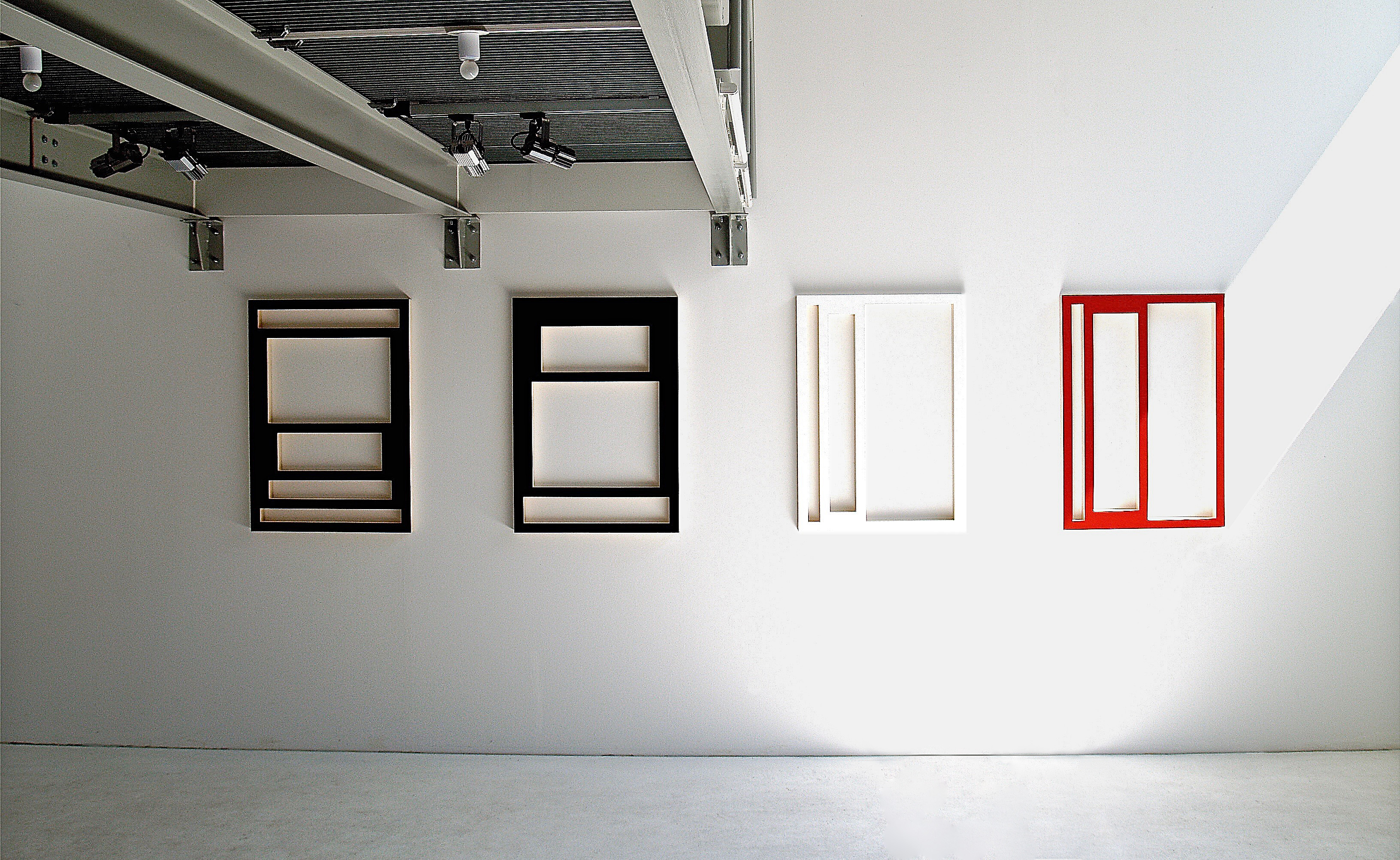 Rahmen / Frames<br>2003, Sperrholz, Acryl / plywood, acrylics; je / each 98x69cm
