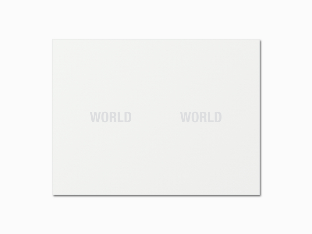 World World<br>2012, Hinterglasmalerei / reverse glass painting, 60x80cm
