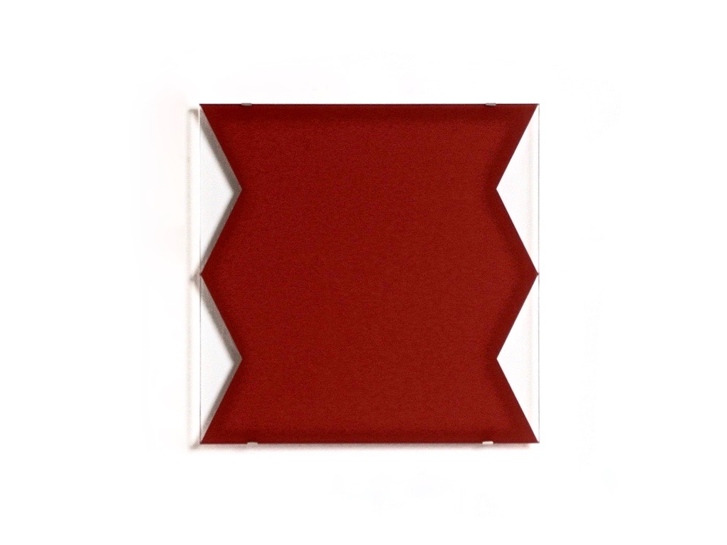 Red (Cut)<br>2002, Hinterglasmalerei / reverse glass painting, 40x40cm