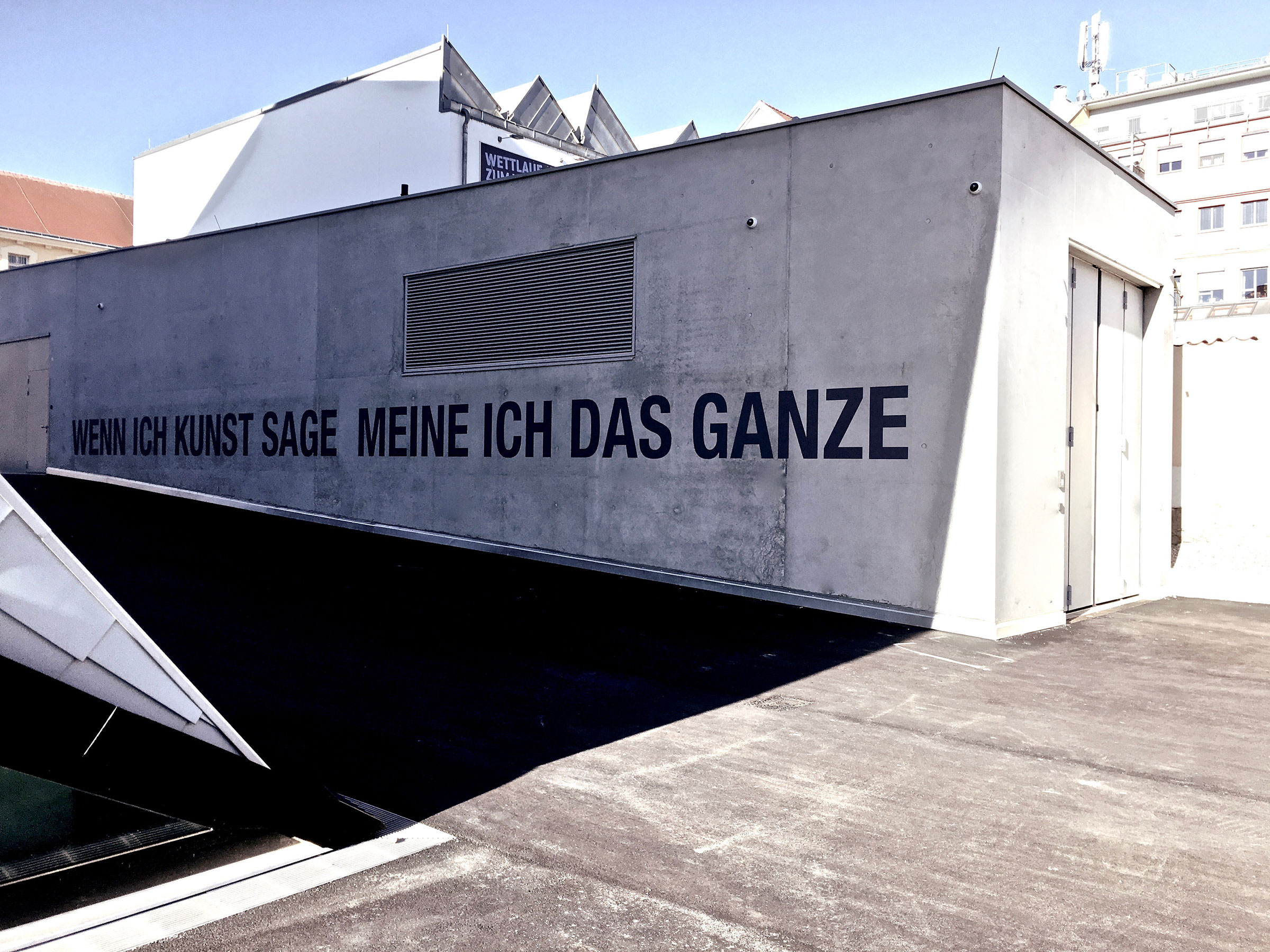 Textinstallation<br>2019, Landesgalerie Niederösterreich / State Gallery of Lower Austria